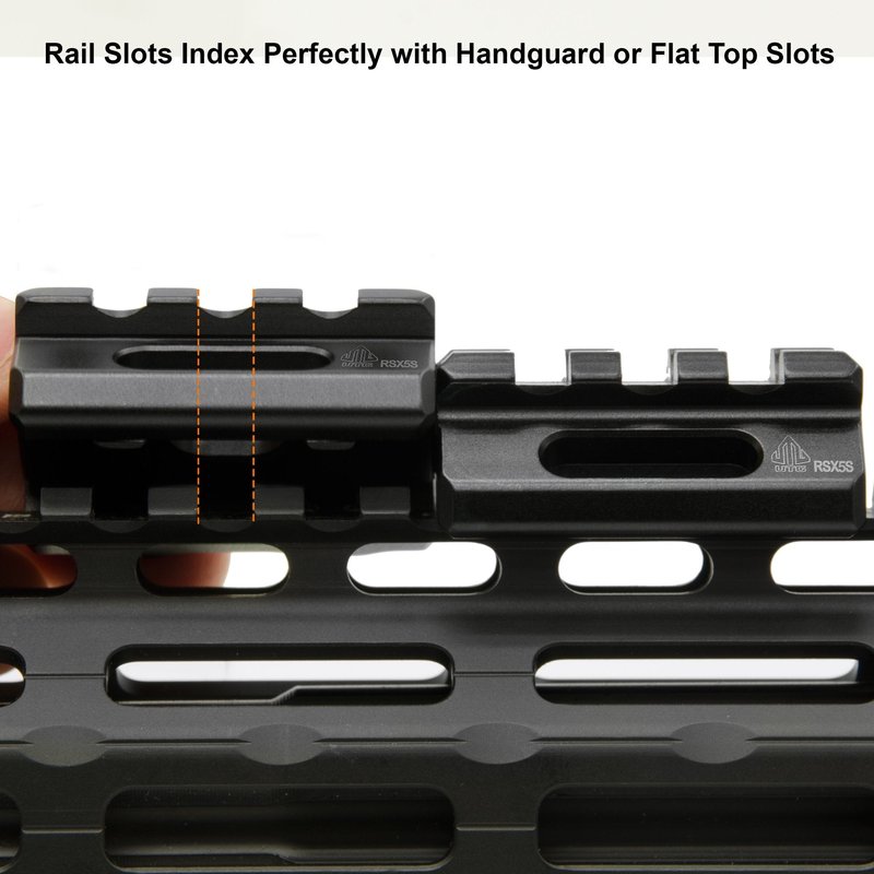 Leapers MT-RSX5S Inc., UTG Super Slim Picatinny Riser Mount, 1/2" Height, 3 Slots, Black