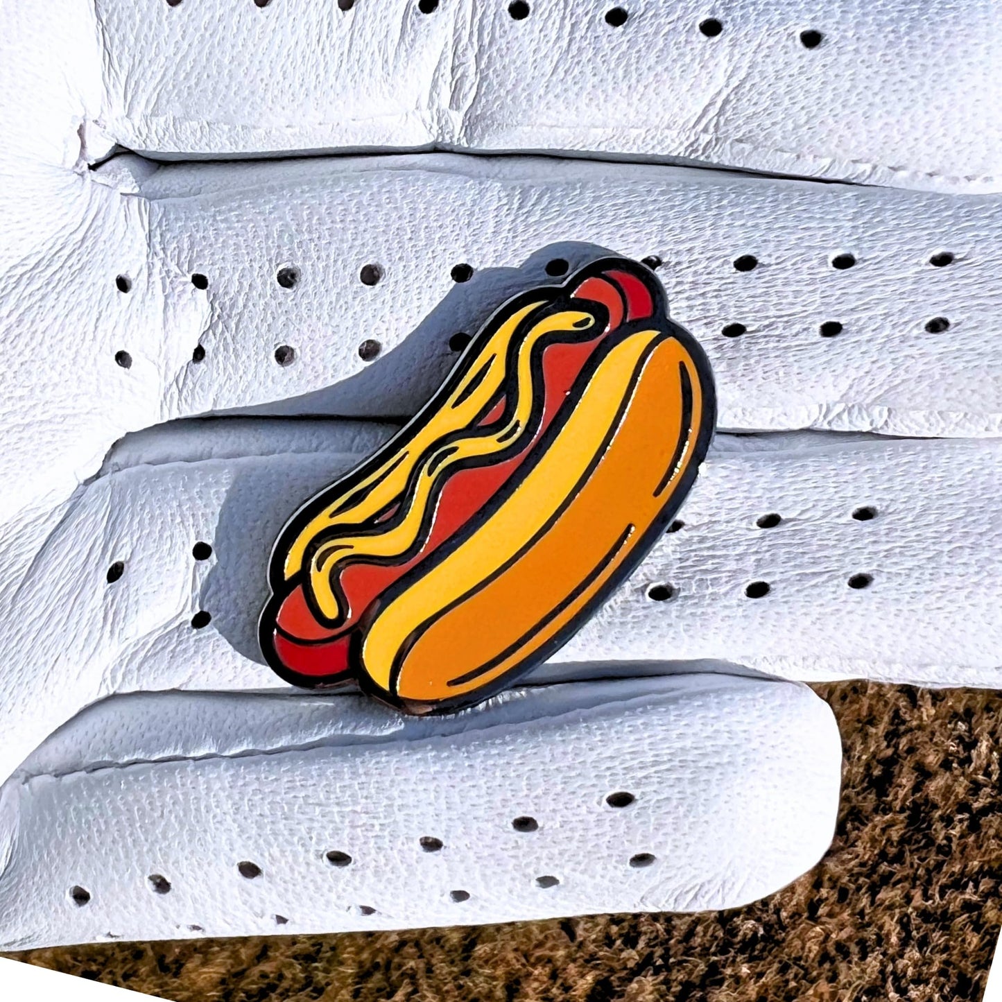 Hot Dog Golf Ball Marker- Made in USA - Funny Metal Hotdog Ball Marker