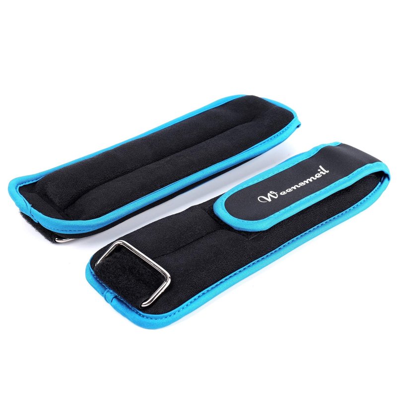 Ankle Weights, 5 LBS 1 Pair (2.5 LB Each Weight) Wrist Leg Arm Weights for Women Men Kids, Strength Training Weighted with Adjustable Strap for Jogging, Gym Workout, Aerobics, Physical Therapy(Black)