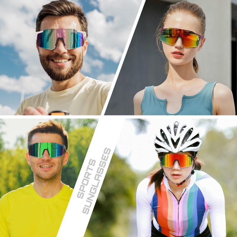 FEISEDY Cycling Glasses Sports Sunglasses for Men Women, Youth Kids Baseball Softball Running Sunglasses B0223