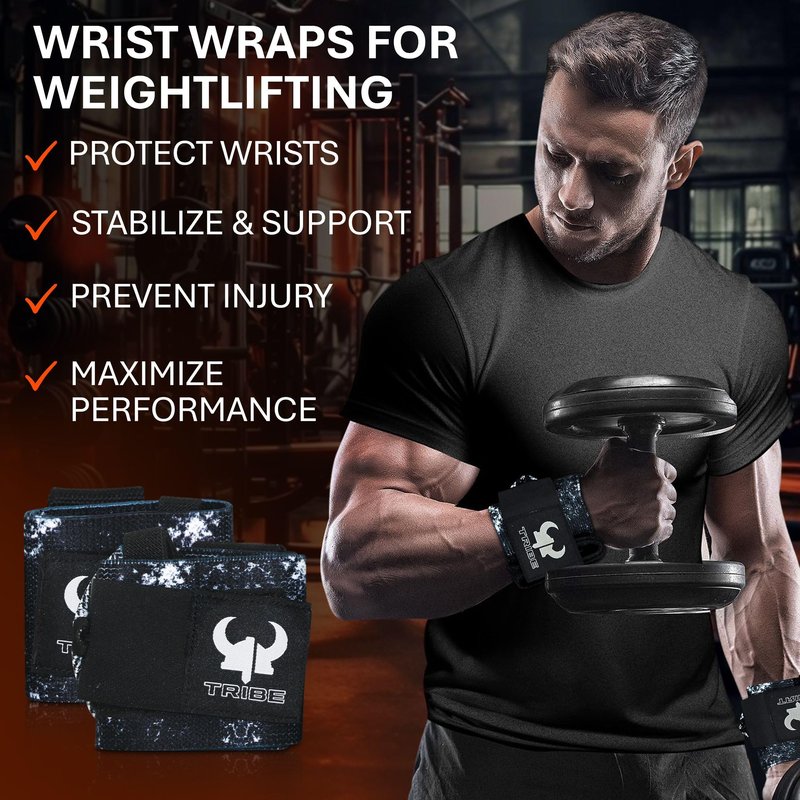 Heavy-Duty 2-in-1 18" Wrist Wraps & Lifting Straps for Weightlifting – WRIST WRAPS + WRIST STRAPS IN ONE - Non-Slip Silicone Grip, Adjustable Wrist Support, Heavy Duty Deadlift Straps – Gym Accessories for Strength Training, Powerlifting, Bodybuilding