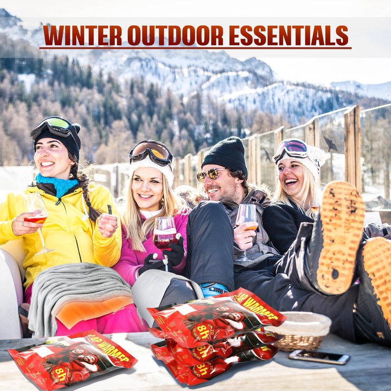 Foilswirl 6 Pcs Lap Warmers Largest Warmers with Adhesive Backing 16" x 10" Disposable Air Activated Heat Packs 8 Hours Long Lasting Camping Outdoor Sporting Events Cold Weather Gift Pairs Heat up