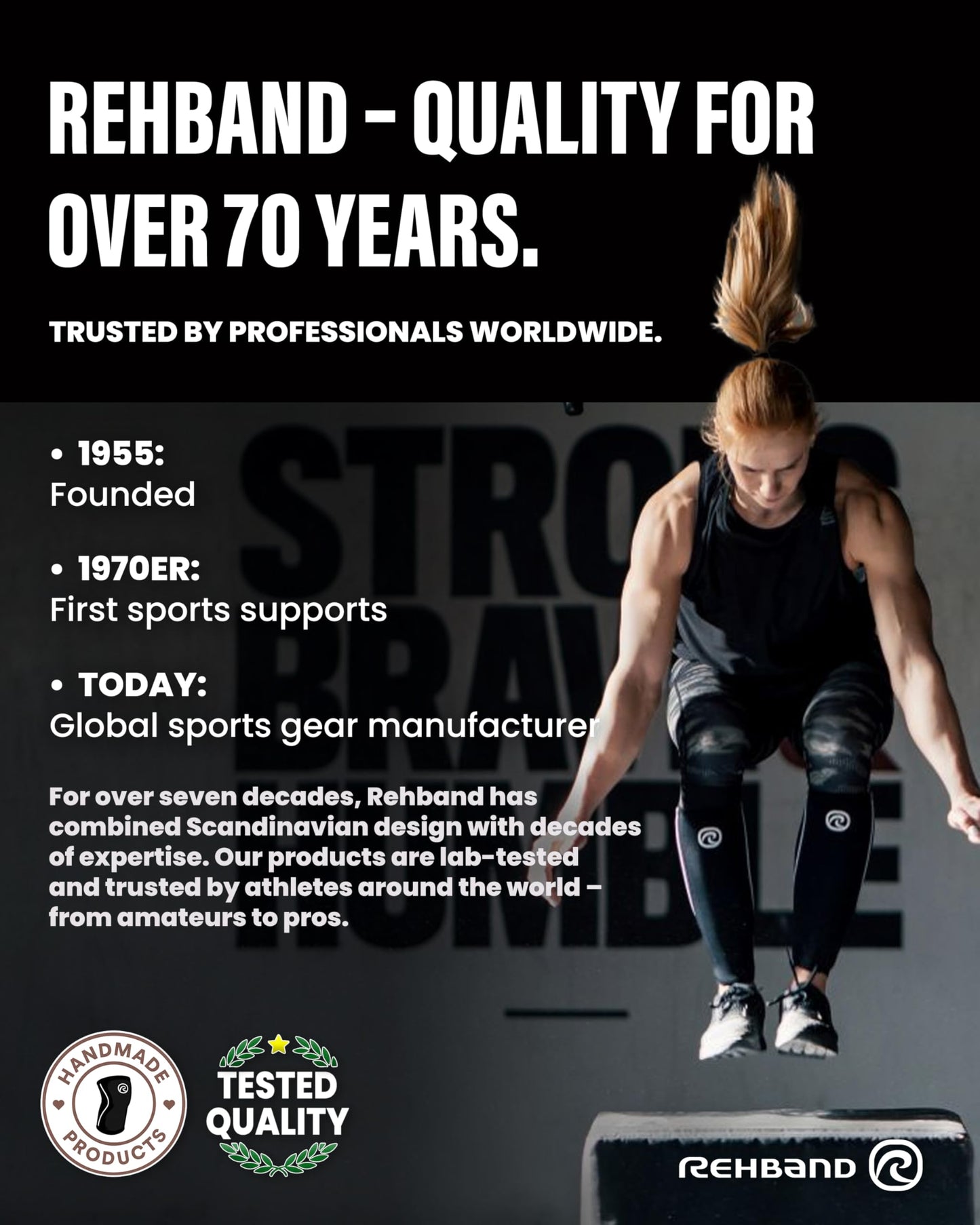 Rehband RX Wrist Support Power Max, 3-in-1 Neoprene Sleeve + Wrap for Strength Training, Protects during Kettlebell Training, stabilizes wrist, forearm protection, Colour:Black, Size:Large