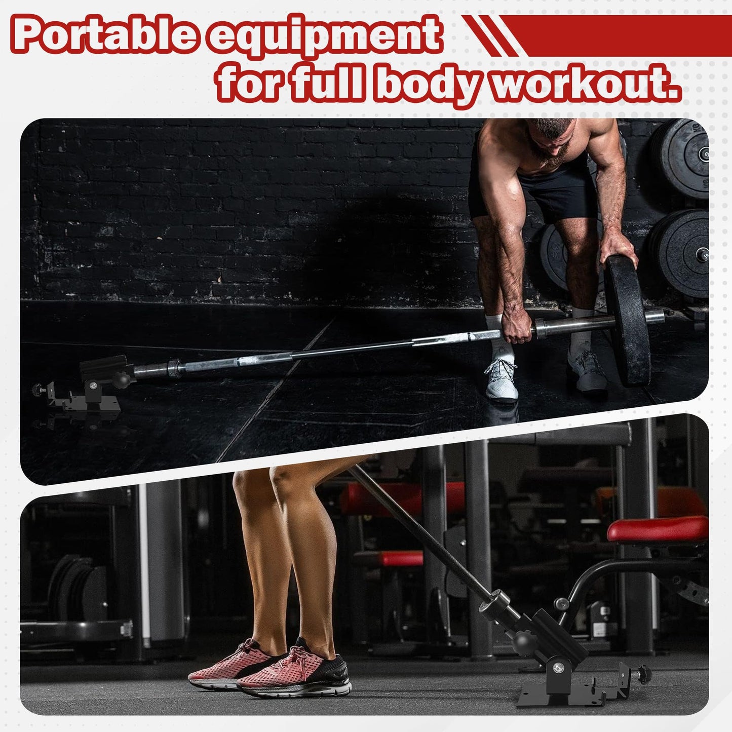 Fitvids 360 Degree Rotation T-Bar Row Landmine Platform, Fits 1-inch and 2-inch Bars