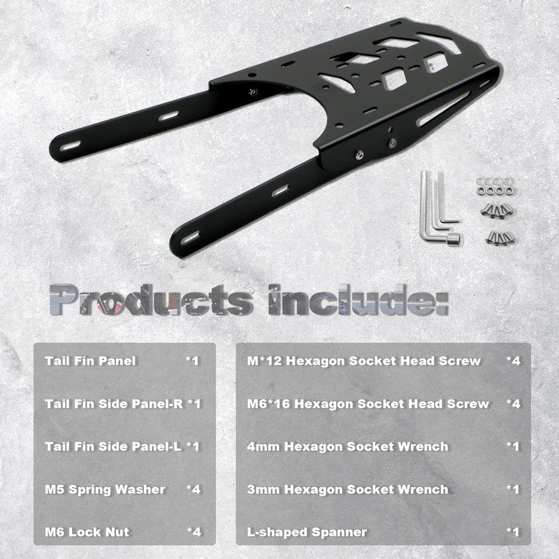 Rear Bike Rack Compatible with Super73 Z/S Bike Luggage Rack Electric Bike Accessories Aluminum + Iron