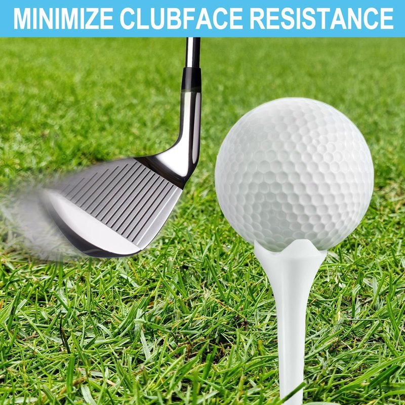 Weslymoo 1 1/2 Inch Plastic Golf Tees, Short Tees 120 Pack with Low-Friction Design for Iron、Par Threes、Hybrids and Driving Range, with High Stability and Low-Friction Performance Golf Tees Plastic