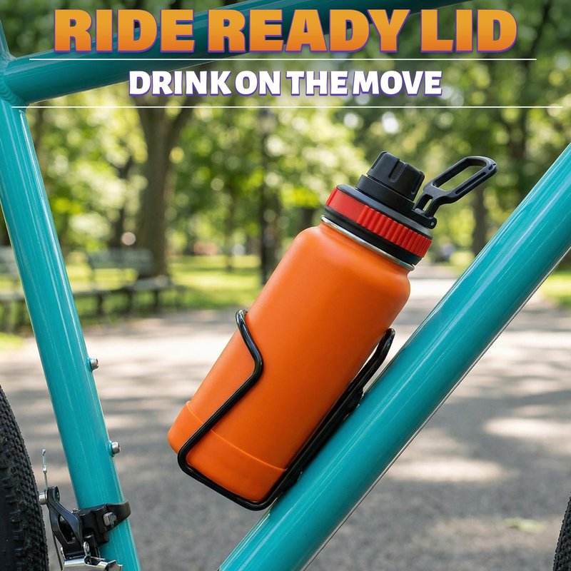 3 Pack Thermoflask Lid Replacement – Wide Mouth Hydro Flask Lid with Comfortable Grip, Leak-Proof, Food-Grade Plastic – Compatible with 12, 16, 18, 20, 24, 32, 40 & 64 oz Bottles for Sports & Travel