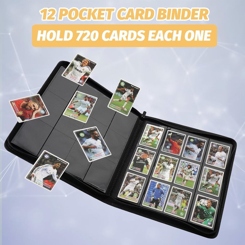 Trading Card Binder - 12 Pocket Album for MTG, TCG & Sports Cards | 720 Pockets, Lake Blue