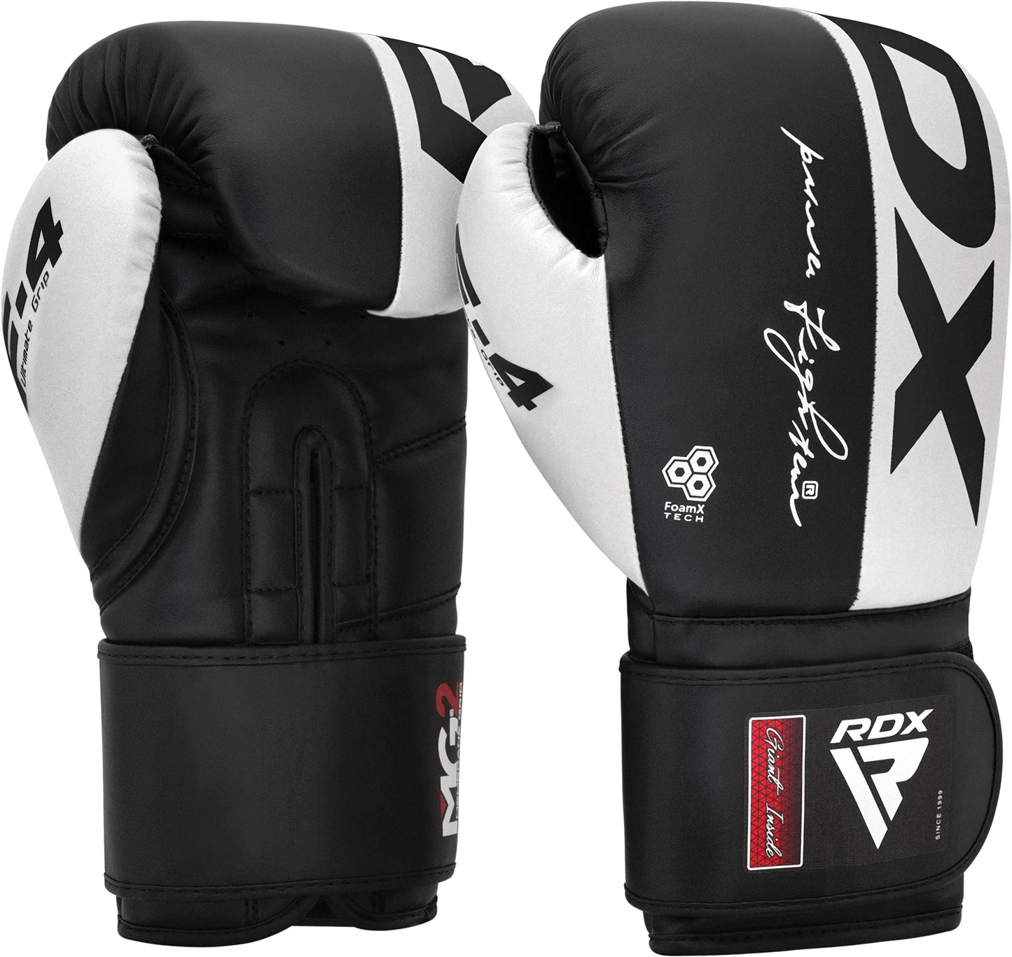 RDX Boxing Gloves, Maya Hide Leather Training Gloves for Muay Thai, Kickboxing, Sparring, Punch Bag, Punching Bag, Kickboxing Gloves, Martial Arts Training, Home Gym, Men, Women, 8 10 12 14 16 oz