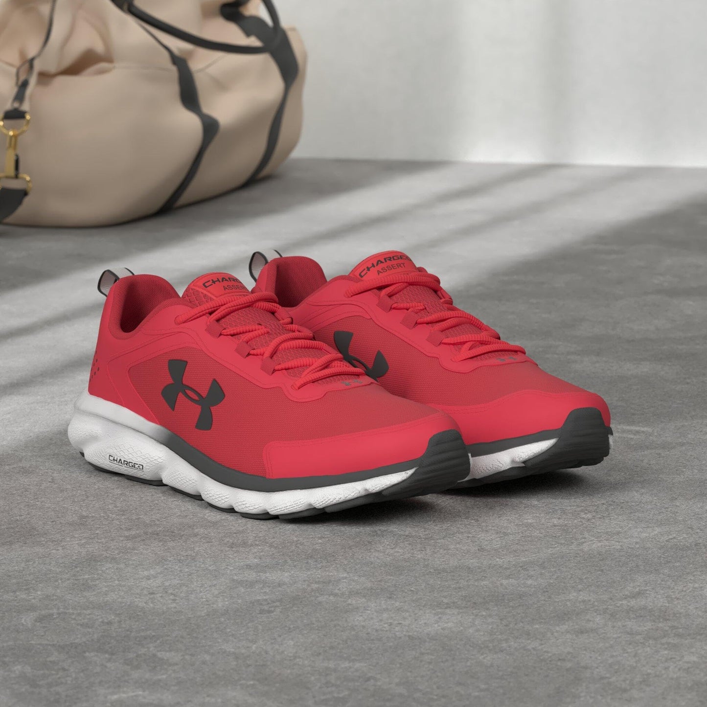Under Armour Men's Charged Assert 9, Red (600)/White, 12 M US
