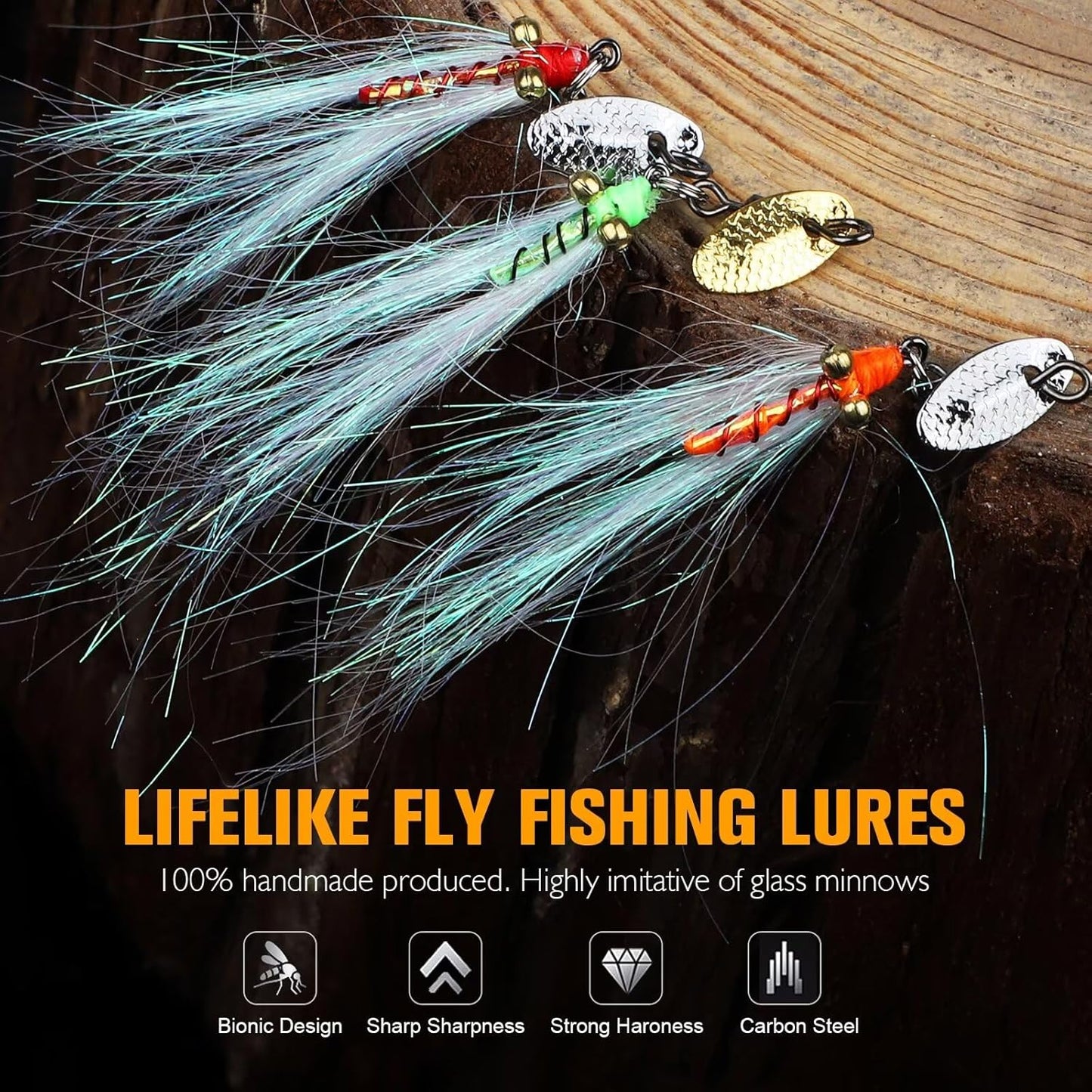 Dovesun Fly Fishing Lures - Wet Flies for Bass, Sunfish, Pike & Trout | 5PCS/10PCS Set