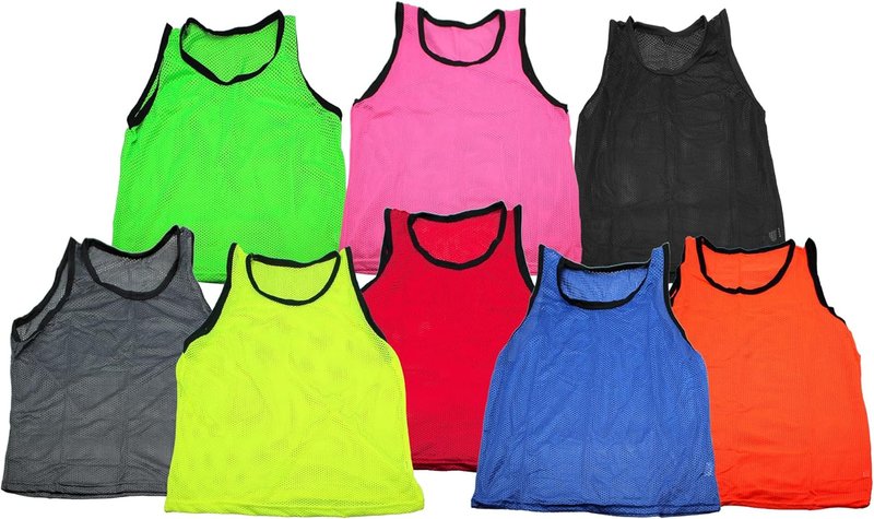 Scrimmage Training Vests for Soccer & Basketball - Durable, Lightweight | Available in 1, 6, 12, 24 Packs
