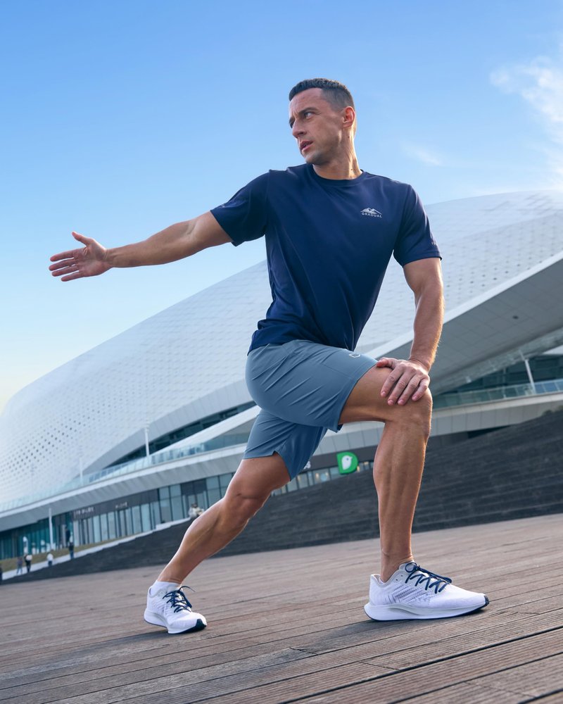 G Gradual Men's Athletic Running Shorts with Zipper Pockets Quick Dry 7"/ 5"/ 9" Workout Gym Shorts for Basketball Hiking(Federalblue,7S)