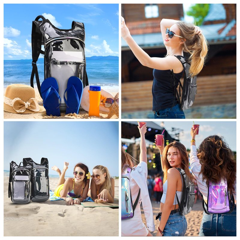 CTSAYCTL Hydration Backpack,Water Backpack with 2L Water Bladder,Festival Essential-Rave Hydration Pack,Lightweight Insulation Hydropack for Outdoor,Hiking,Running,Biking,Music Festival for Men Women