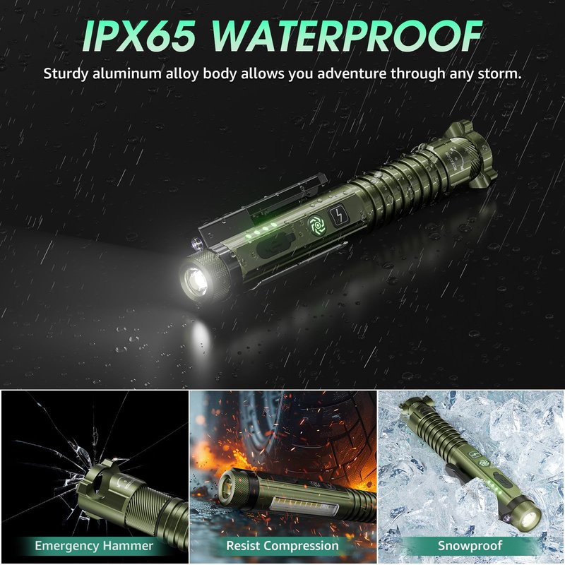EDC Flashlight Rechargeable, Super Bright 1400 Lumens Tactical Magnetic Pen Flashlights with Clip, 10 Modes Pocket Penlight Flashlight, LED Waterproof Small Flash Light for Emergency, Camping, Home