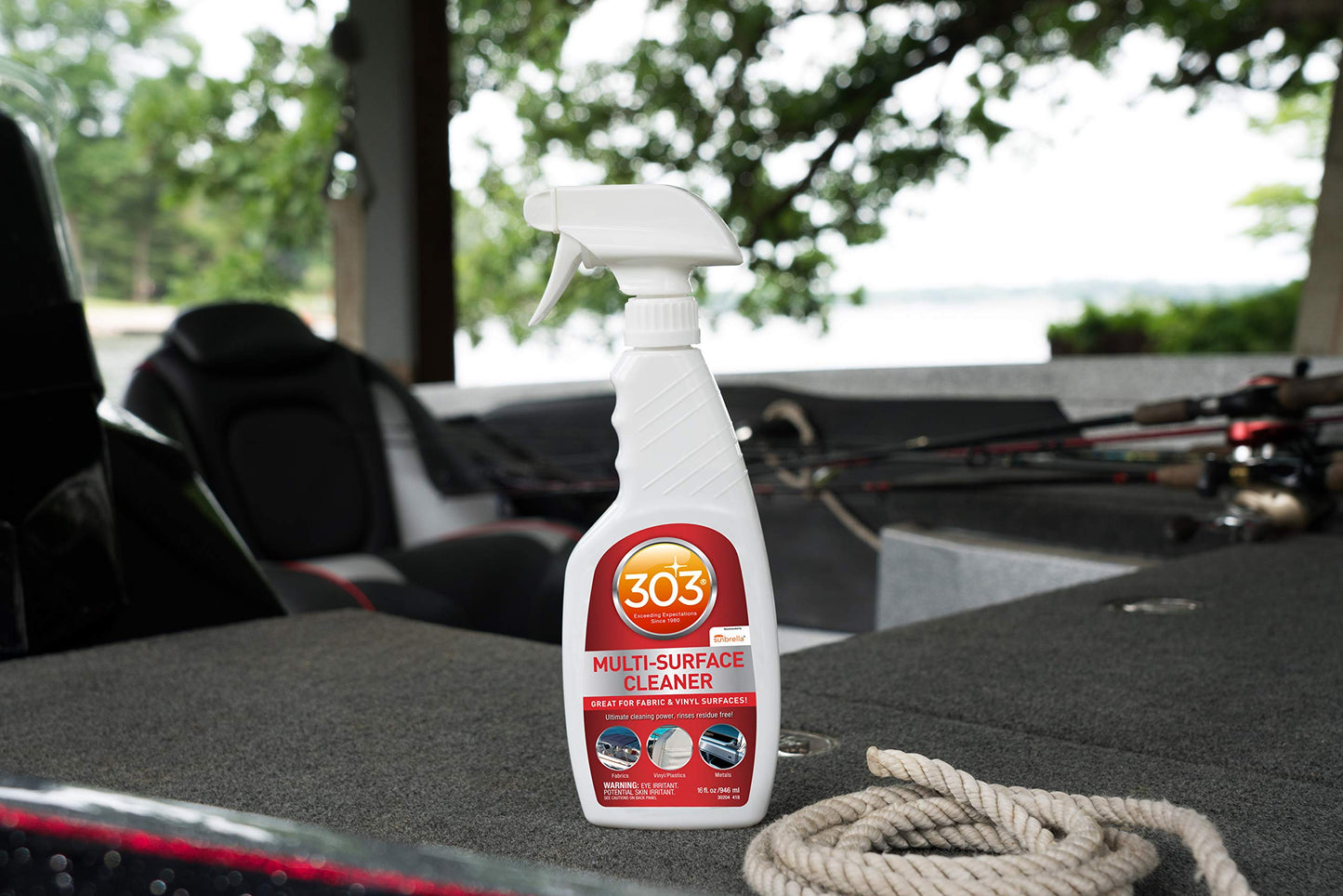 303 Products Multi-Surface Cleaner Spray, Residue-Free Cleaning for Vinyl, Fabric, Plastic & More – Safe on All Water-Safe Surfaces, Sunbrella Recommended, 16 oz (6 Pack)