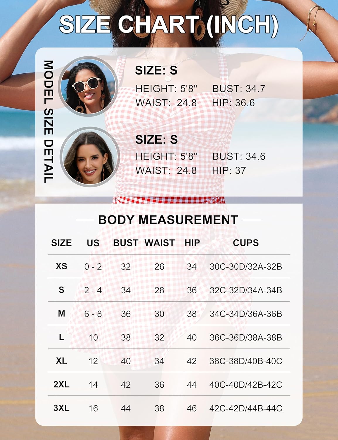 Blooming Jelly Women's Tummy Control One-Piece Swim Dress - Modest Full Coverage Bathing Suit