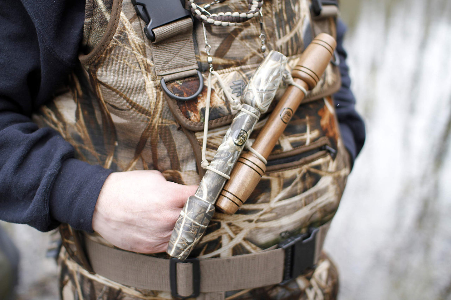 Flambeau Outdoors BR189 Big River Calls Long Honker Goose Flute, Waterfowl Call - Mossy Oak Shadow Grass Color