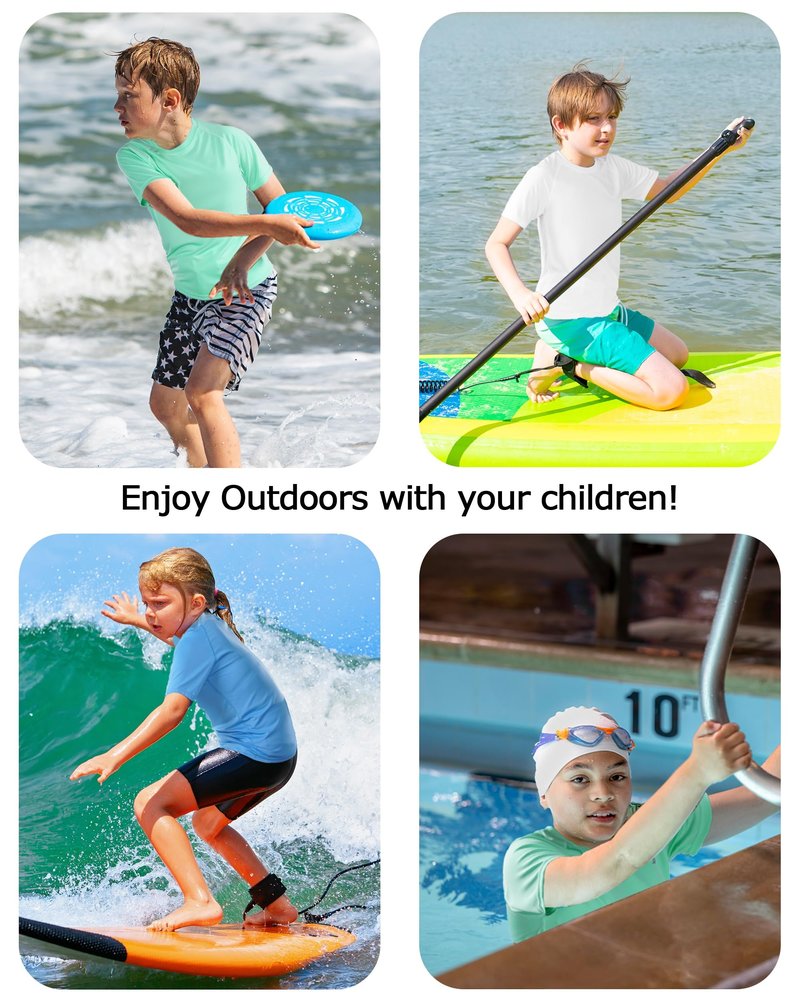 DRONIRING Boys Rash Guard Swim Shirt, UPF 50+ Sun Protection Short Sleeve Rashguard, Kids Quick Dry Beach Surfing Water Shirt Hot Pink
