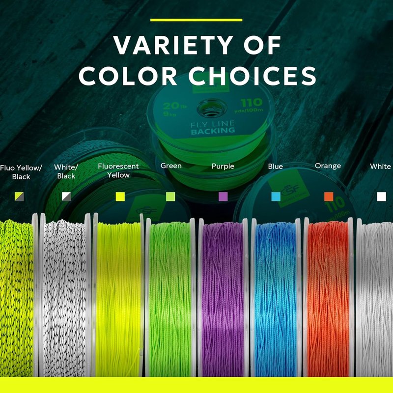 Fly Fishing Backing Line - Braided Trout Line for Enhanced Casting | Durable and Lightweight