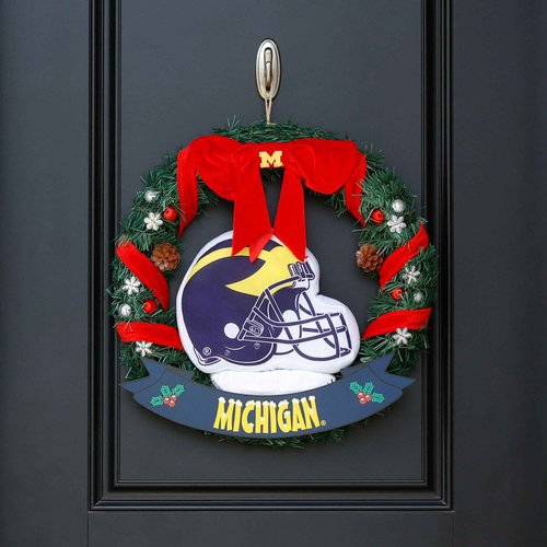 FOCO NCAA Michigan 20" Helmet Door Wreath