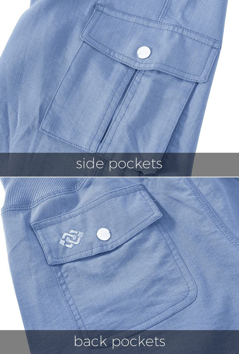 MoFiz Women's Hiking Cargo Shorts Quick Dry Lightweight Athletic Capri Pants for Camping Jogger with Pockets
