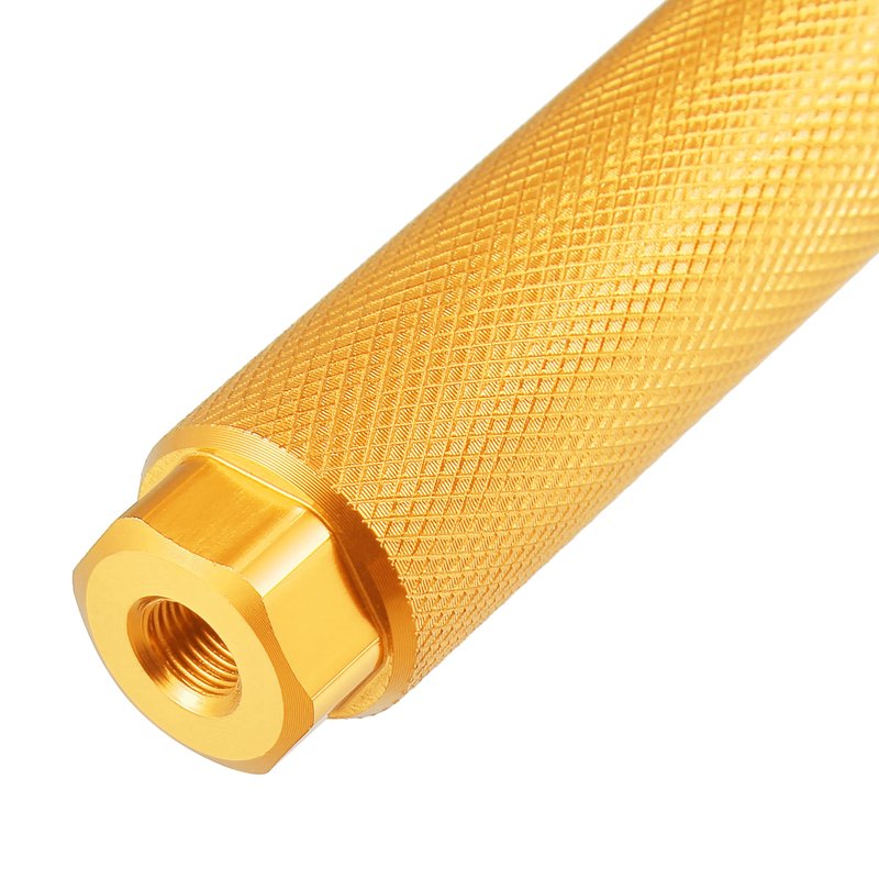 X AUTOHAUX Pair Aluminum Alloy Rear Foot Pegs Footrests Universal Yellow for BMX MTB Bike Bicycle Fit 3/8 Inch Axles