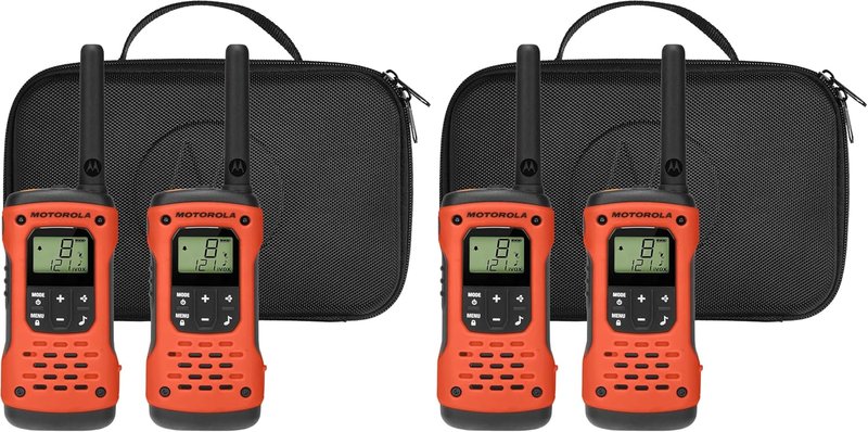 Motorola Two-Way Radio - 35 Mile Range, Waterproof, Rechargeable | 4 Pack with 22 Channels