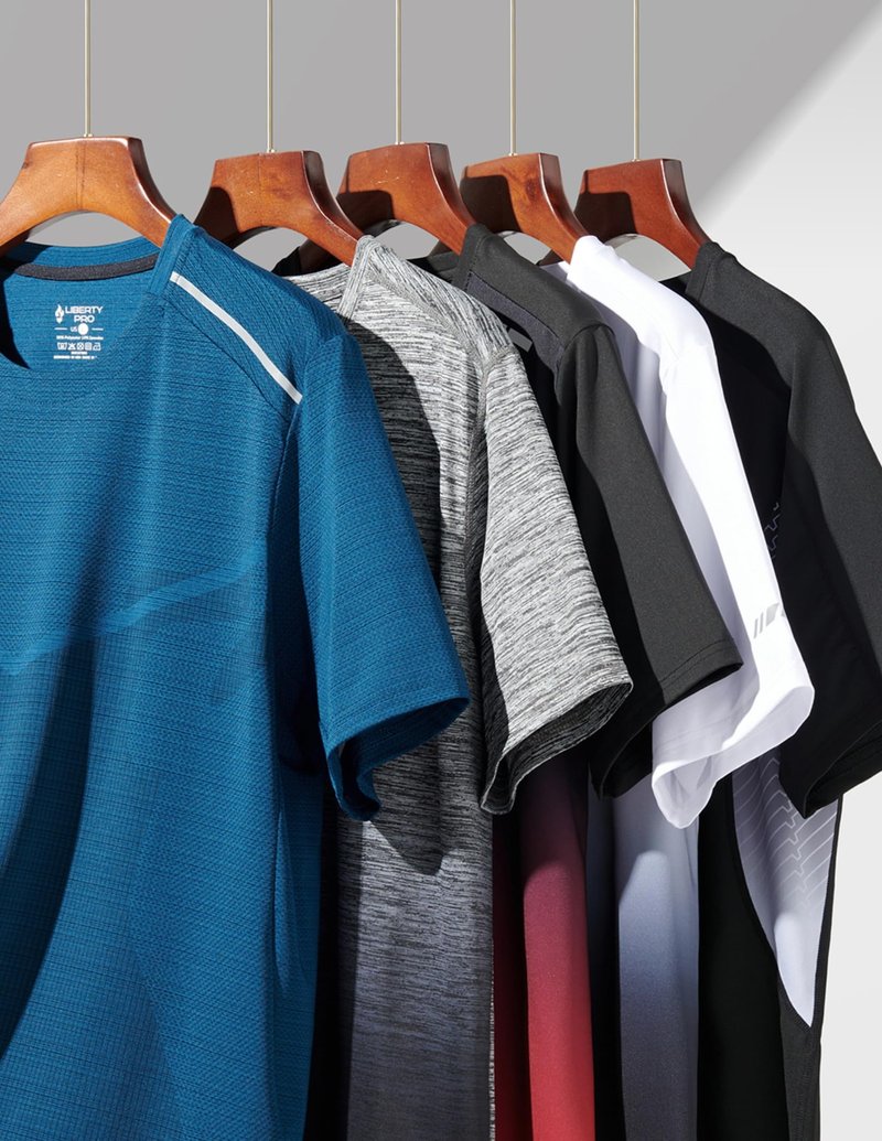 5 Pack Men’s Active Quick Dry Crew Neck T Shirts | Athletic Running Gym Workout Short Sleeve Tee Tops Bulk (Set 20, XX-Large)