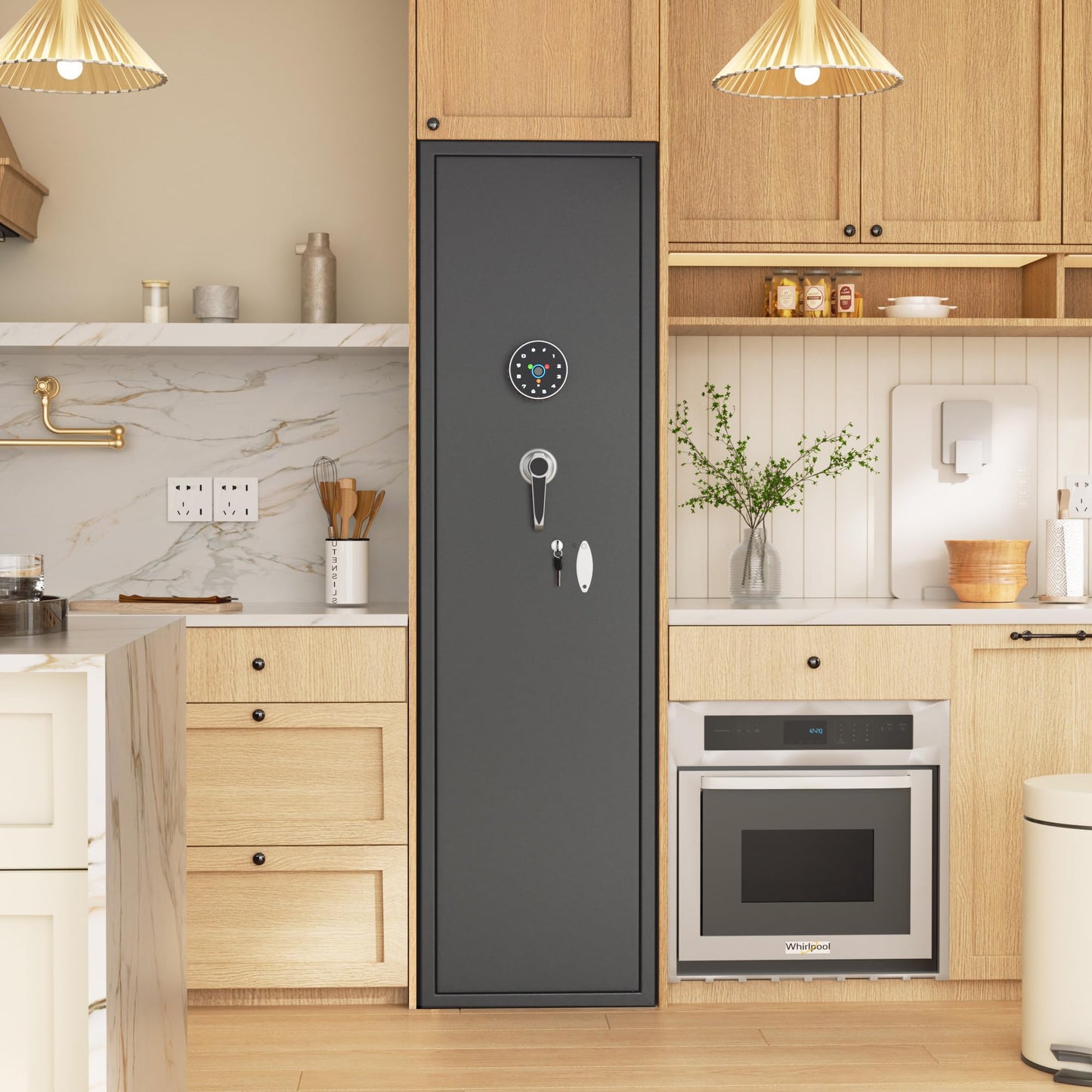 INTERGREAT 5-6 Gun Safes,Gun Safe for Rifles and Pistols,Shotgun Rifle Safe,Gun Safes for Rifle and Shotguns,Long Gun Cabinets with Fingerprint/Digital Keypad/Removable Shelf for Rifles Safes