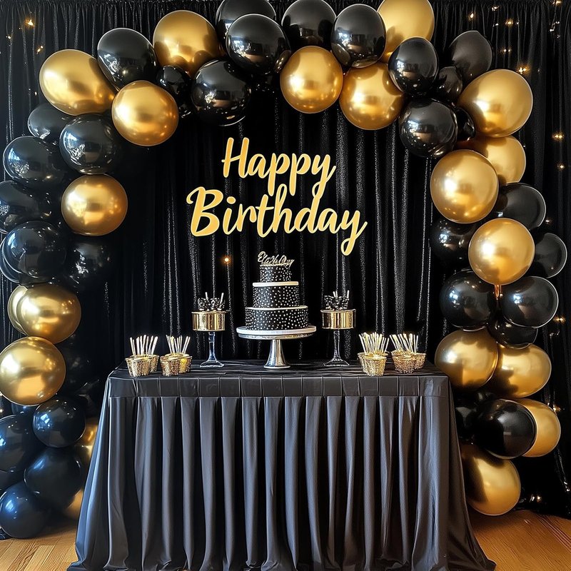 Gold Balloon Garland Arch Kit - 129pcs Metallic Balloons in 5-18 Inch Sizes for Graduation, Weddings, and Birthday Parties