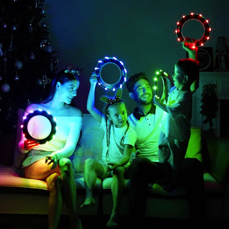 TOSY Flying Ring - 12 Monocolor LEDs, Super Bright, Lost Mode, Auto Light Up, Easter Basket Stuffers Gift for Kid/Teen/Boy/Girl, Safe, Waterproof, Pool/Beach/Camping Toy (Green)