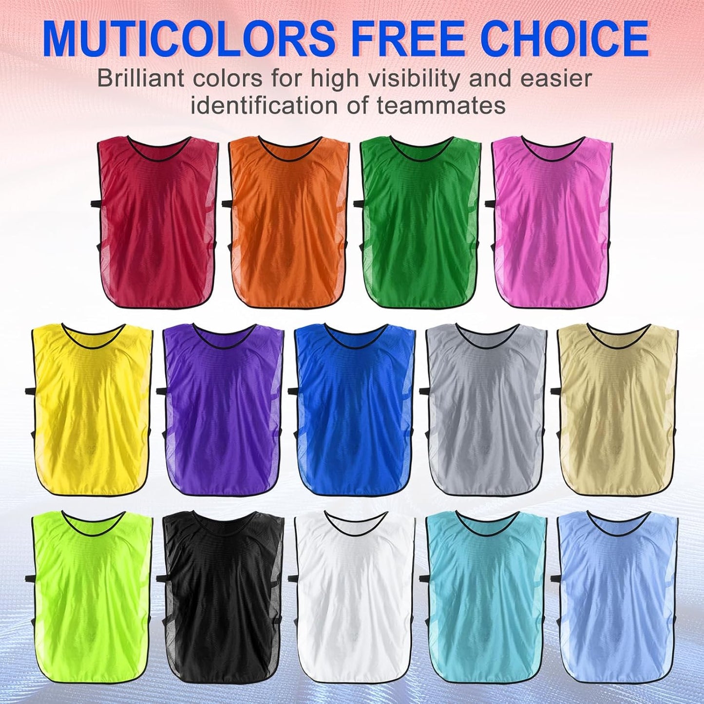 Scrimmage Vest Soccer Pennies | Youth Training Jerseys for Team Sports - Lightweight & Breathable