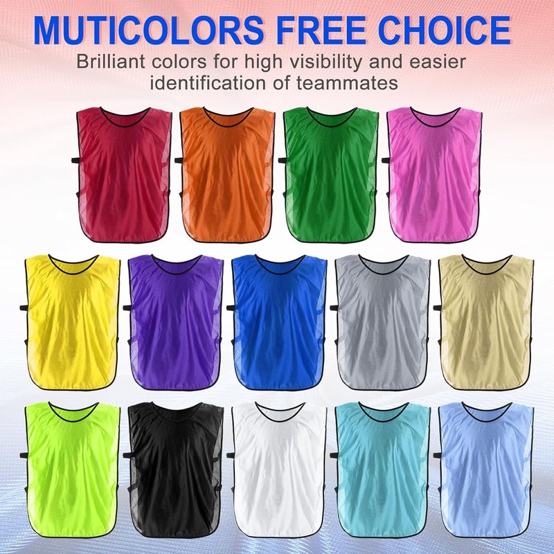 Scrimmage Vest Soccer Pennies | Youth Training Jerseys for Team Sports - Lightweight & Breathable
