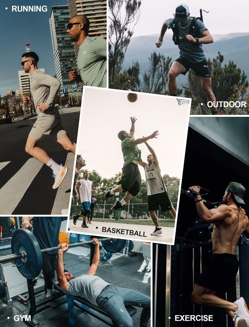 Men's Athletic Running T-Shirts Quick Dry Gym Workout Shirts Moisture Wicking Short-Sleeve Lightweight Sports Tee Tops Performance Activewear Gradient Green M