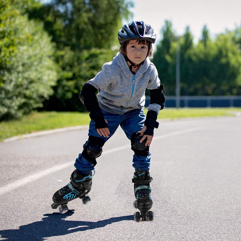 SZHZS Adjustable Toddler Kids Roller Skates with Light Up Wheels for Boys Girls Beginners for Indoor Outdoor Sports - Small Size