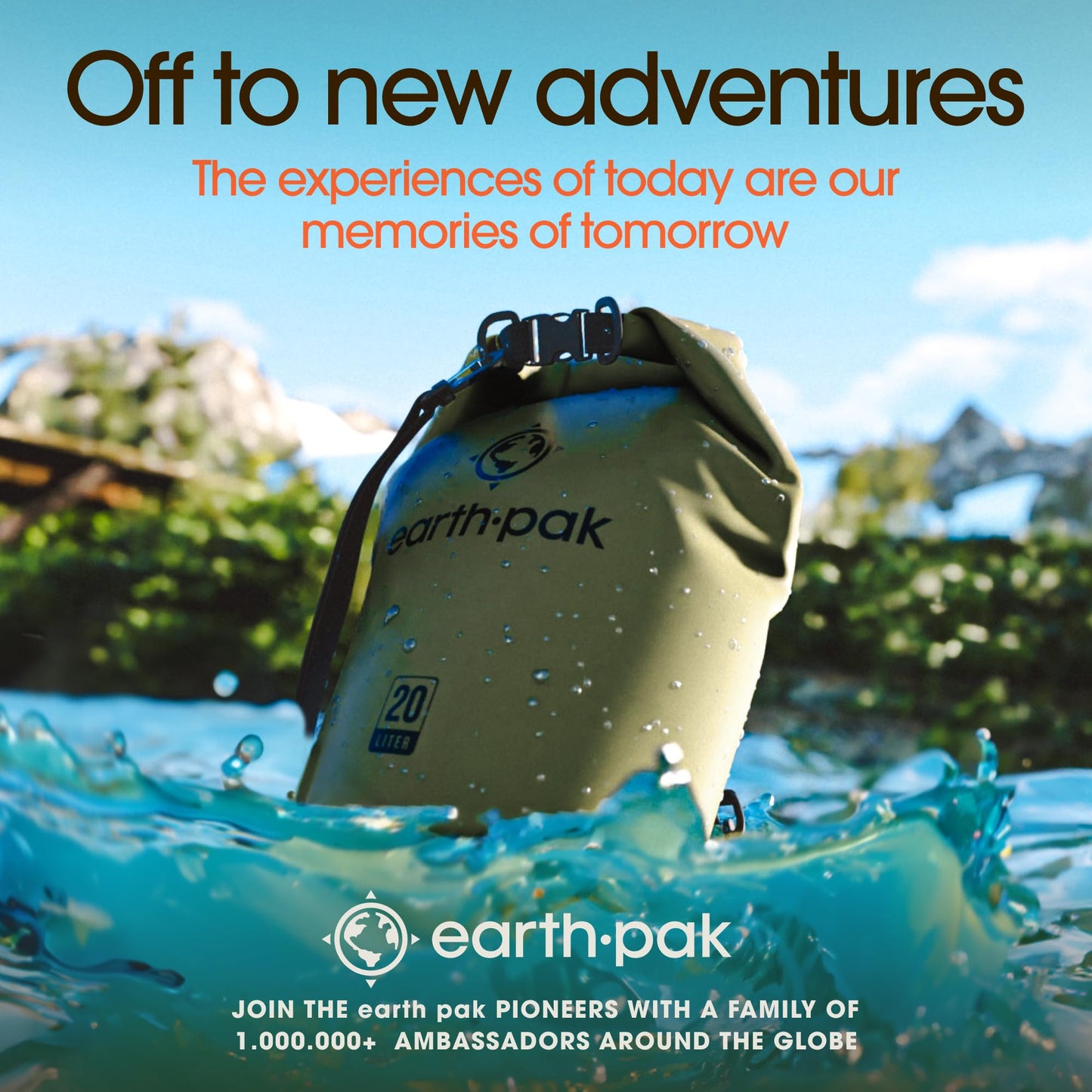 Earth Pak Waterproof Dry Bag - Roll Top Waterproof Backpack Sack Keeps Gear Dry for Kayaking, Beach, Rafting, Boating, Hiking, Camping and Fishing with Waterproof Phone Case (Camo, 10L)