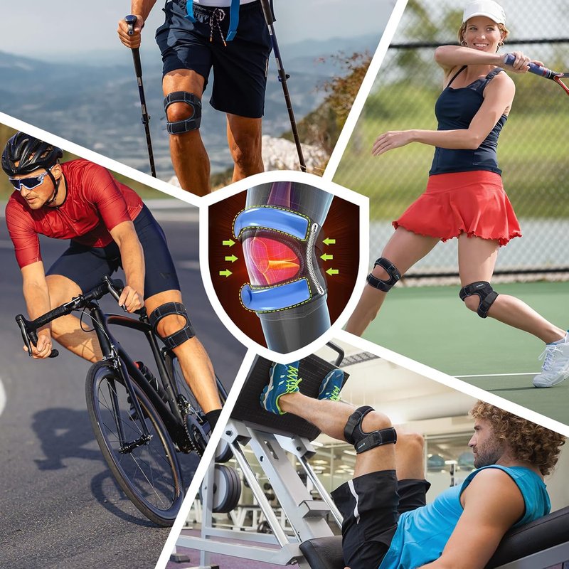 Patellar Tendon Support Strap - Knee Brace with Side Stabilizers & Gel Pads for Pain Relief | Large