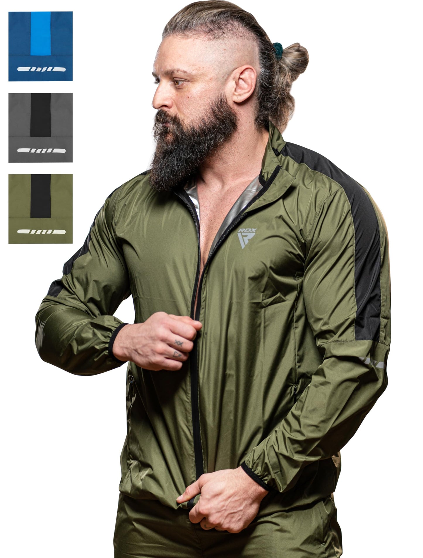 RDX Sauna Suit Full Body Heat Sweat Suit, REACH OEKO TEX 100 CERTIFIED, Anti Rip Long Sleeve Tracksuit Top Bottom
