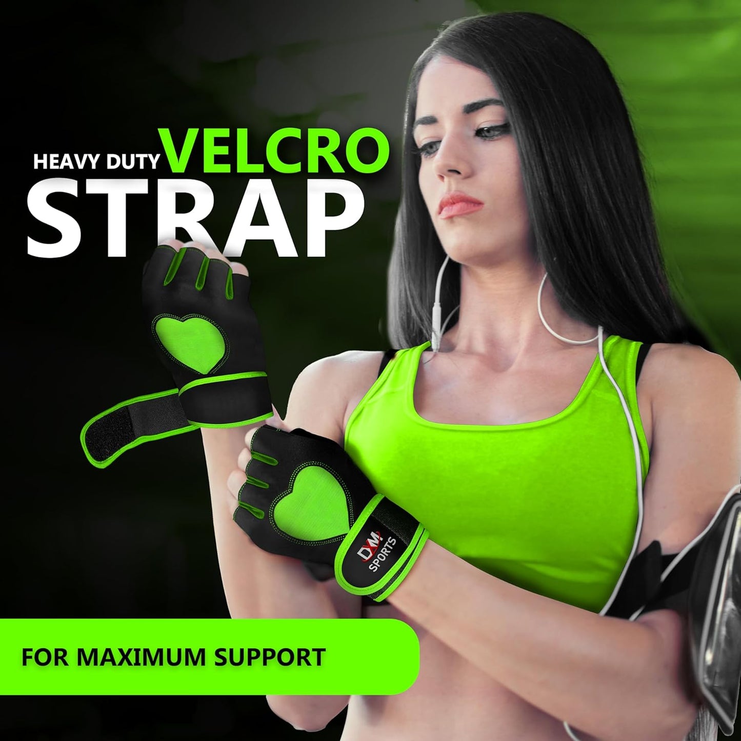 **Workout Gloves for Women - DXM SPORTS Weight Lifting Gloves with Wrist Support | Ideal for Gym, Cycling & Training**