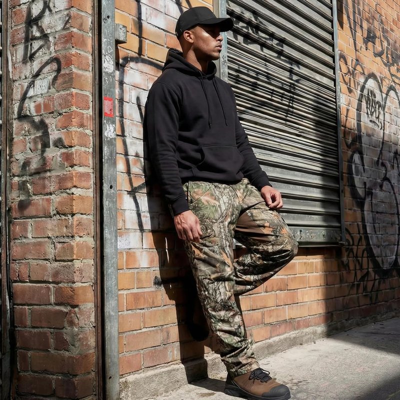 Camo Hunting Pants for Men - Water-Resistant, Quiet Design | 6 Pockets, Matte Finish