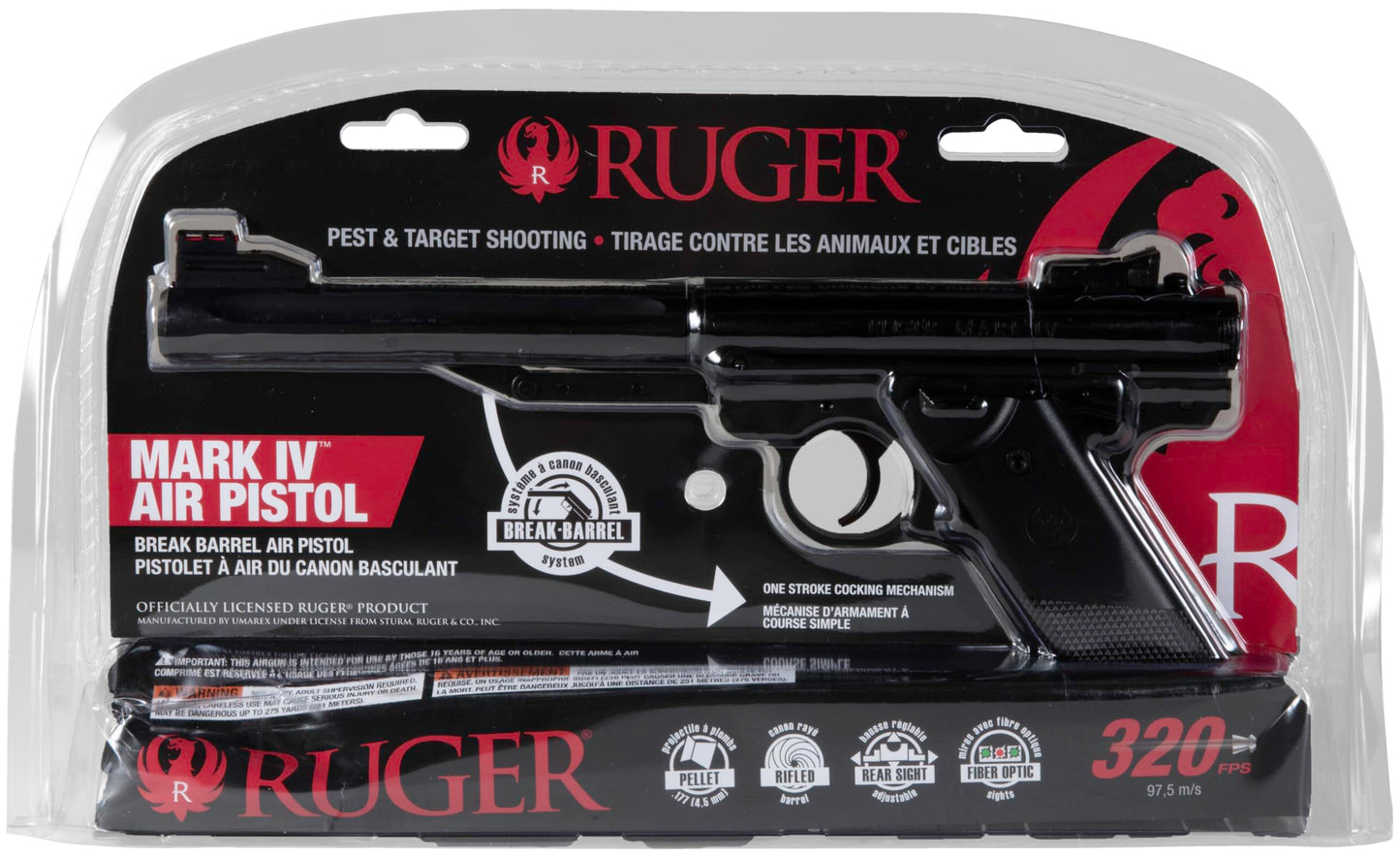 Umarex Ruger Mark IV Break Barrel .177 Caliber Pellet Air Pistol