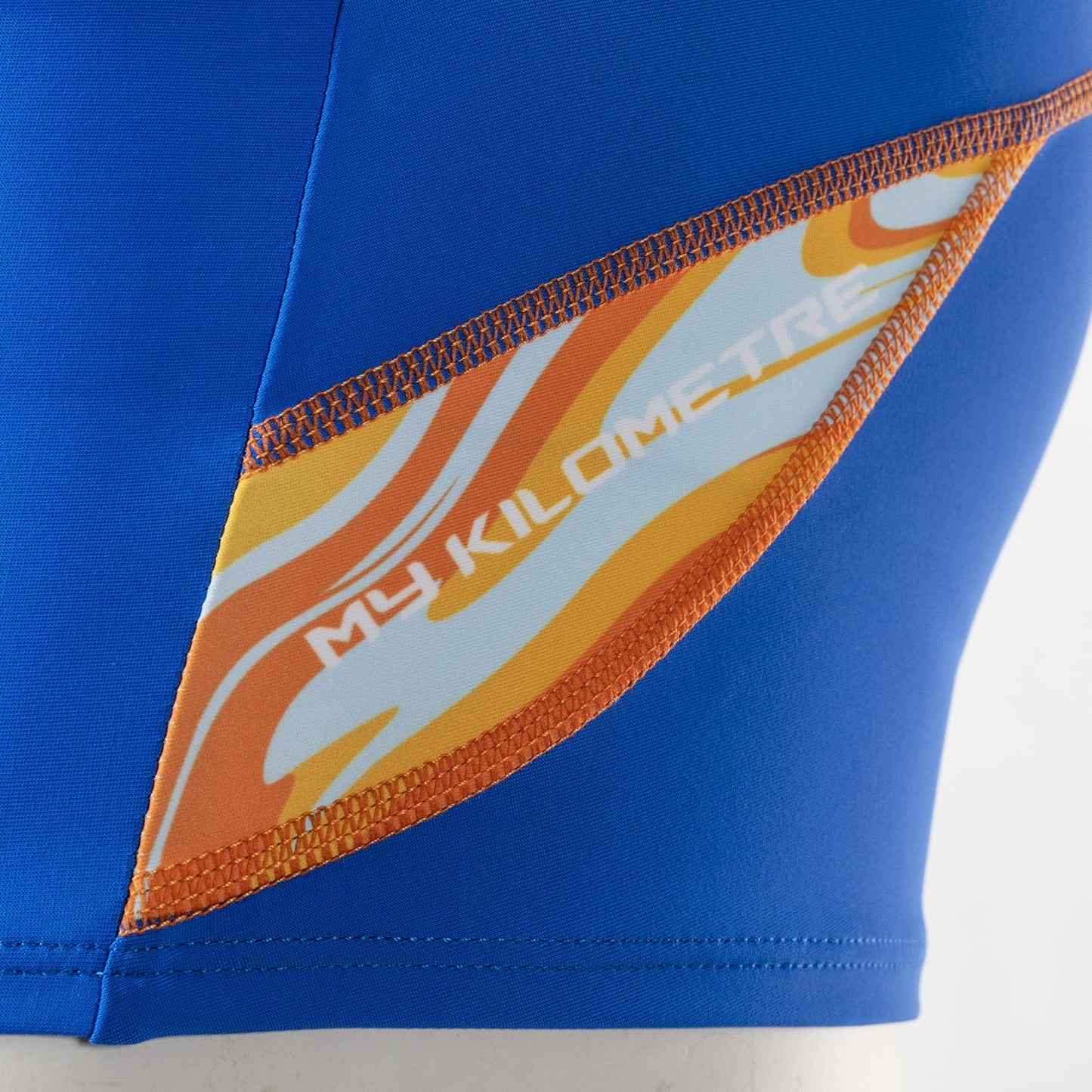 MY KILOMETRE Men's Square Leg Swimsuits Briefs Quick Dry Durable Athletic Swim Jammers for Training Swimming Solid Color Swimwear for Men (Blue M)