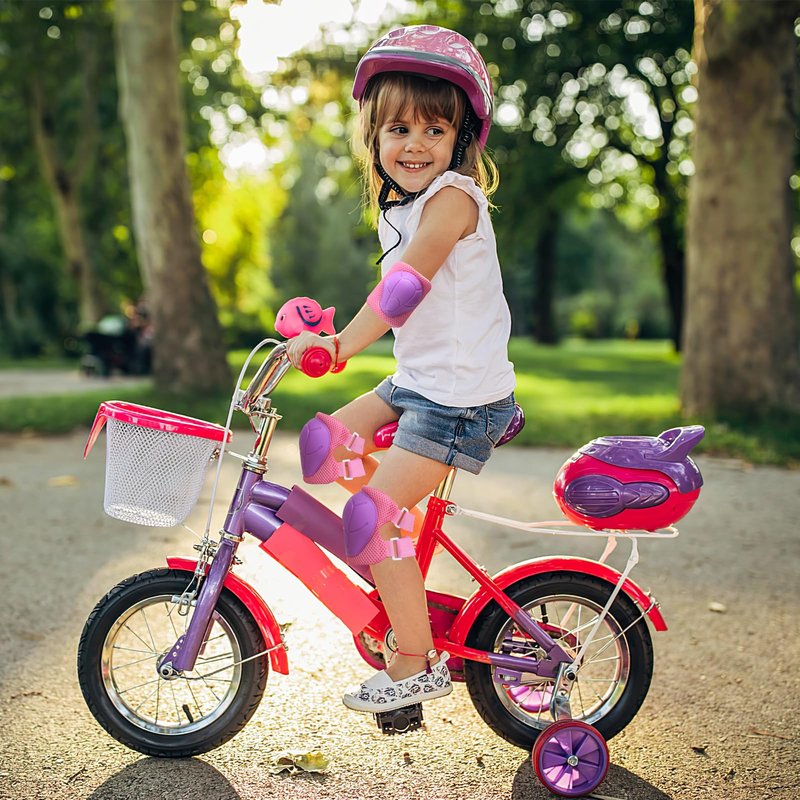 Kids Protective Gear, Knee Pads Elbow Pads with Wrist Guards for Roller Skating Cycling Skateboard Bike Scooter Rollerblade Safety Gear for Kids 2-7 Years Old