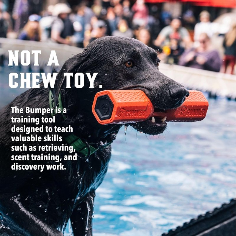 GUNNER Dog Training Bumper - Durable Retriever Dummy with Adjustable Rope | Orange Color