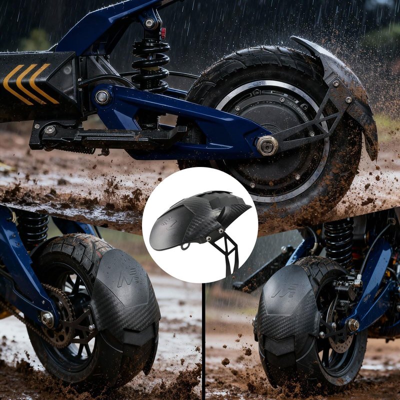 Universal Mudguard Compatible with VSETT 10+ MUKUTA 10 Zero 10X KAABO Mantis 10-Inch Electric Scooter Compatible withFender Wheel Cover Tyre Wing Mud Guard(1 Piece)1