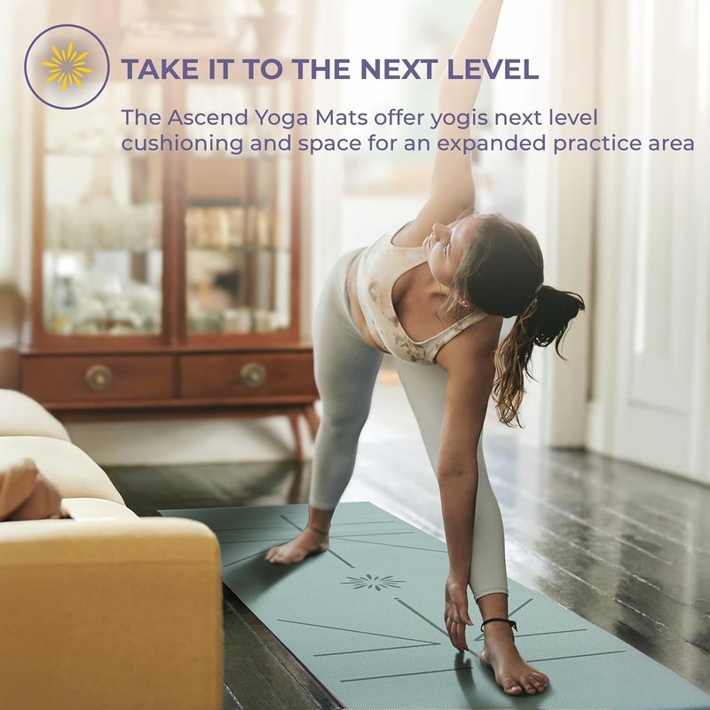Ascend Yoga Mat - Non-Slip 6mm Thick Workout Mat for Pilates & Fitness | 72" x 24" Reversible Design