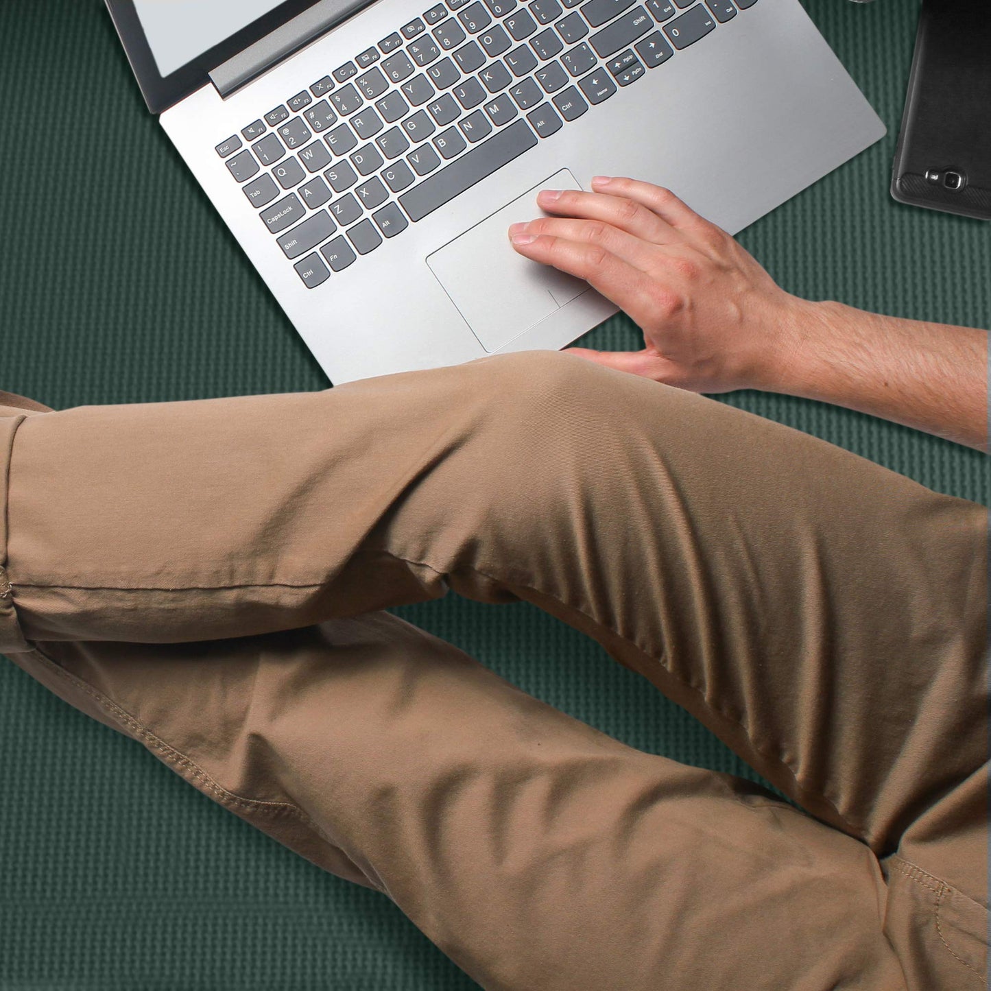 We Sell Mats 3/8 Inch Thick Multipurpose Exercise Floor Mat with EVA Foam, Interlocking Tiles, Anti-Fatigue for Home, or Gym, Hunter Green, 48 Sq Ft