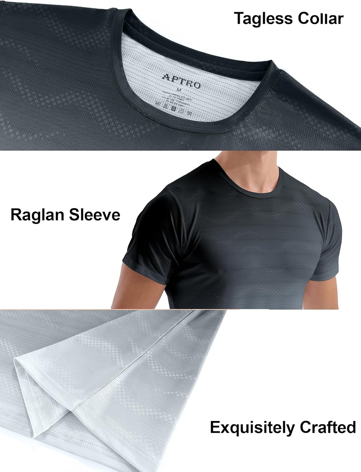 Men's Dry Fit Workout Shirts - Quick Dry Performance Gym Tops for Athletic Running & Training