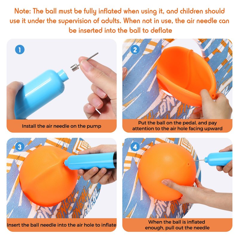 WinnerWhy Pogo Trick Ball for Kids, Up to 160lbs, Pogo Stick Jumper for Boys Girls Balance Bounce Board Ball with Pump Safe Fun Indoor Outdoor Gift Toy for Christmas(Orange, Blue,Fashion Style)